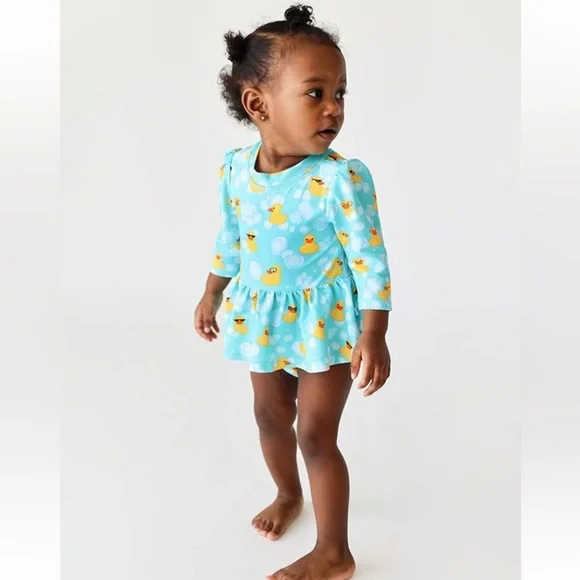 Posh peanut long sleeve swimsuit - Ducky